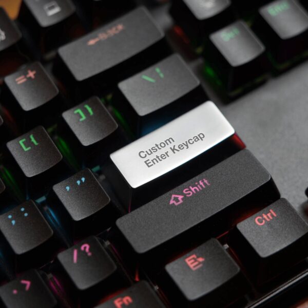Deep Engraved Metal Enter Keycap - Zinc Alloy Artisan Keycap for Cherry MX Mechanical Keyboard