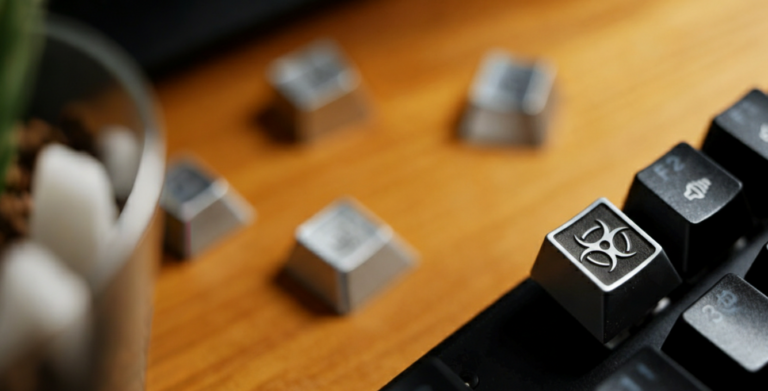 deep engraved metal keycap